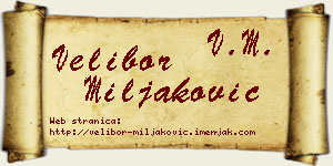 Velibor Miljaković vizit kartica